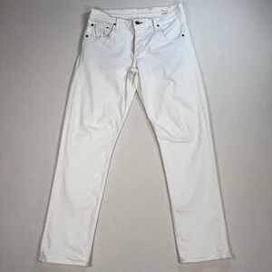 Rag & Bone Slim Fit 2 Jeans Mens 30 (fits 31x29) White Standard Issue Button Fly